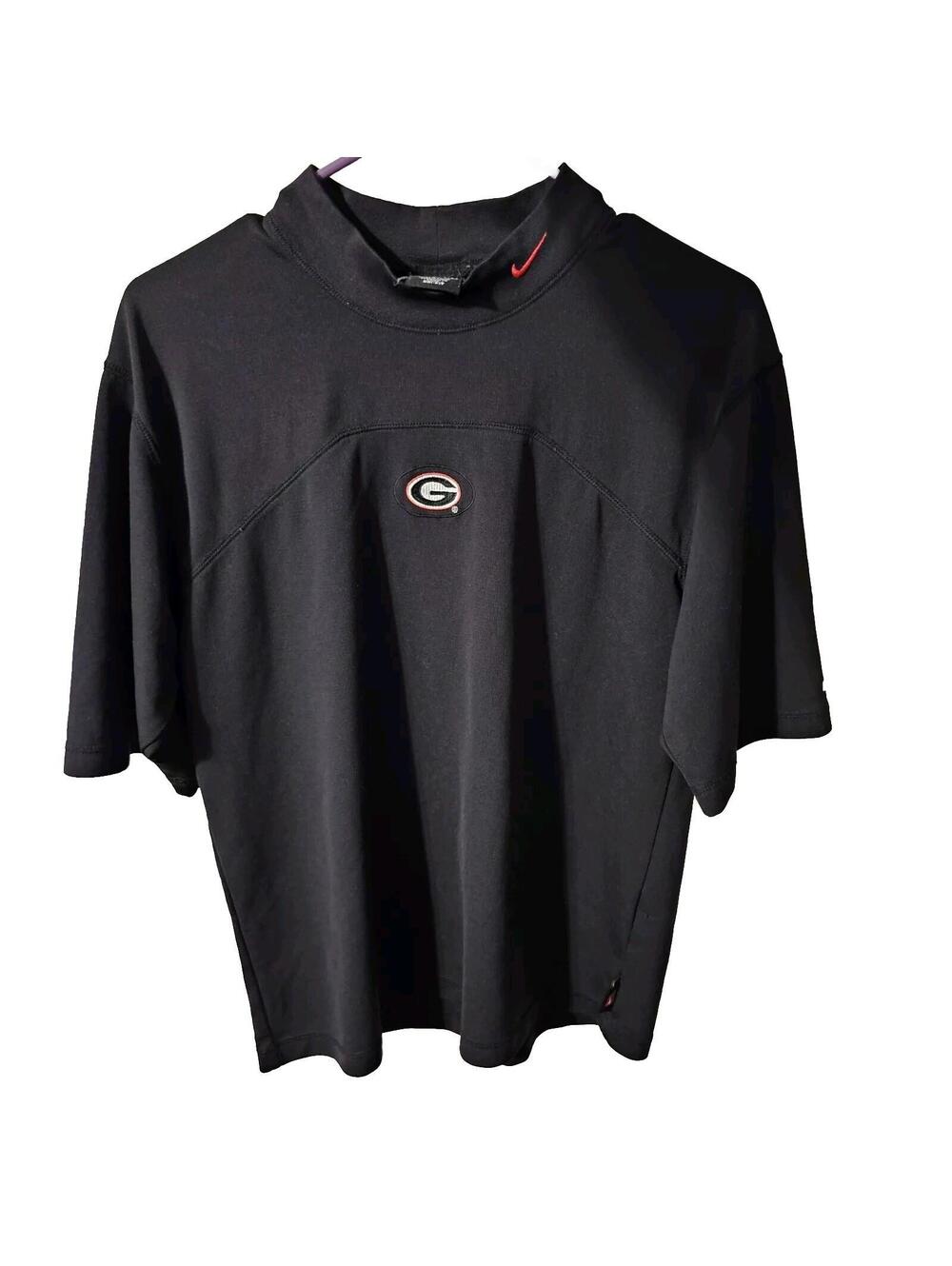 Nike Georgia Bulldogs Retro Authentic Team Apparel Black Dri-Fit Collar Official